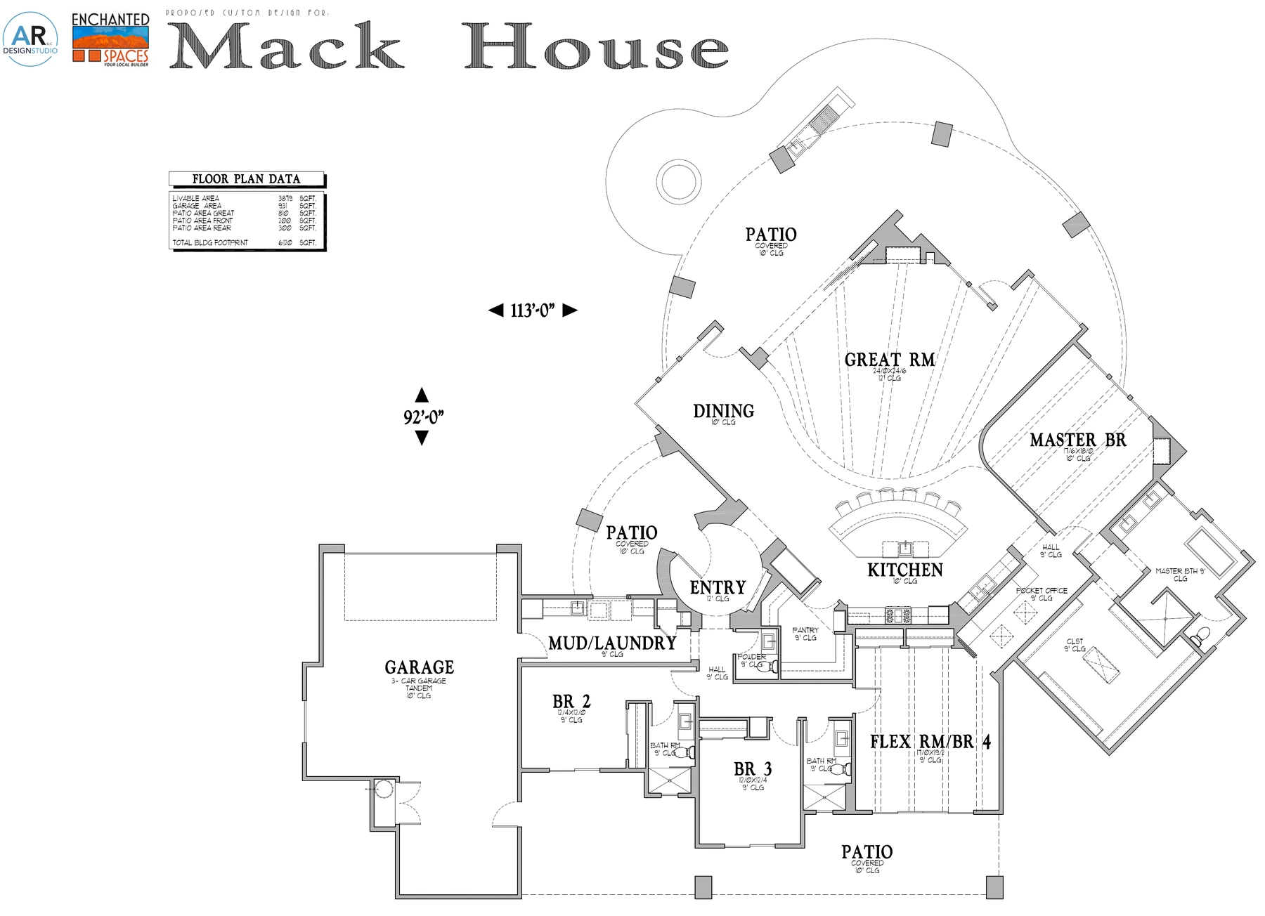 Original floor plan for Mack House