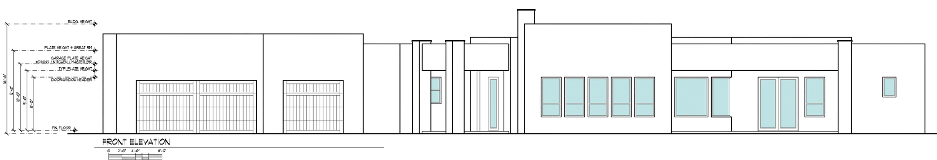Front elevation drawing for The View