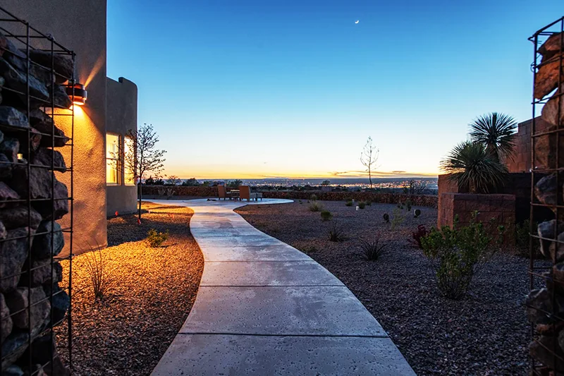 Distant city view from the home
