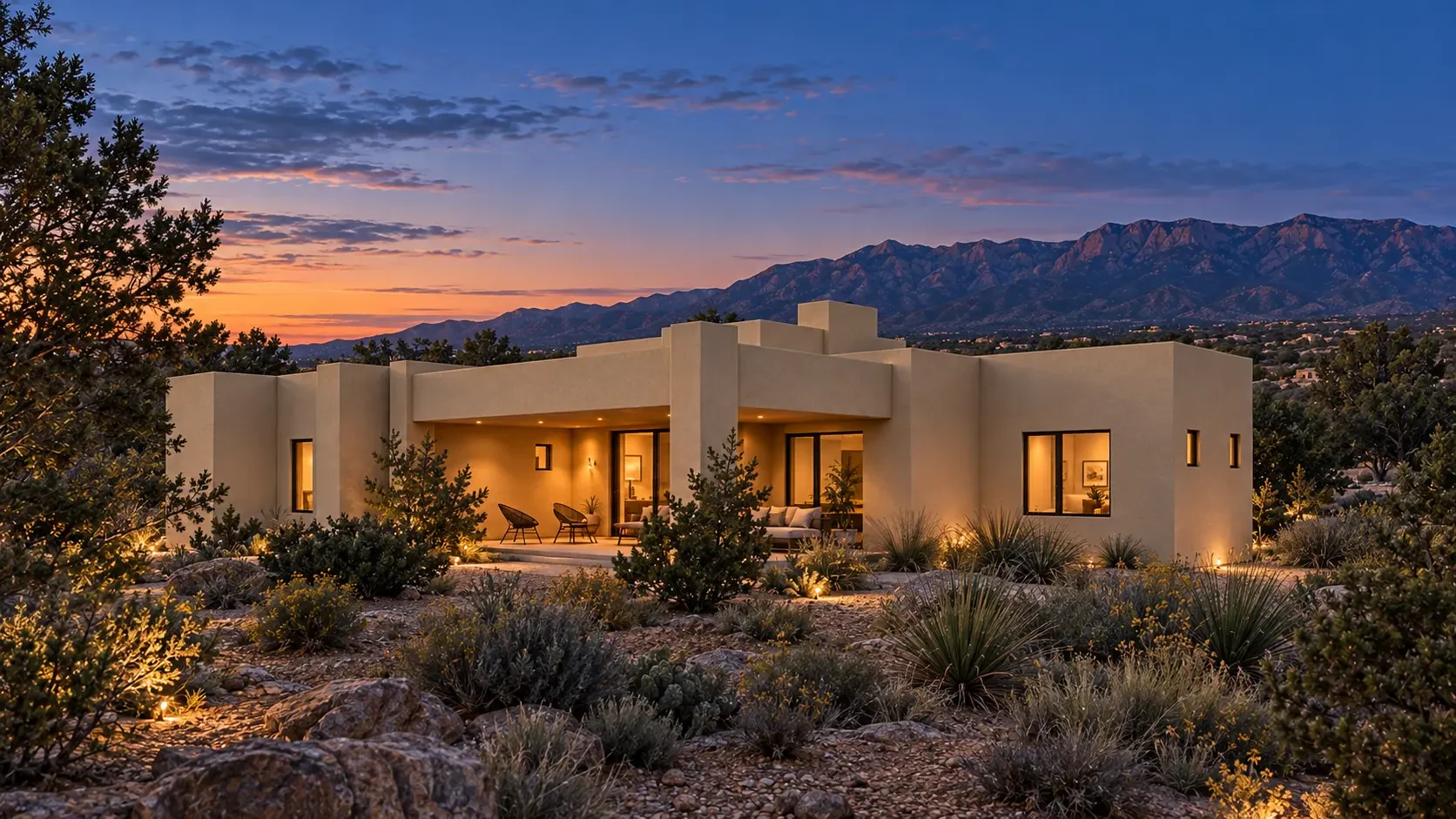 Rear architectural visualization of Gem and its covered outdoor living area