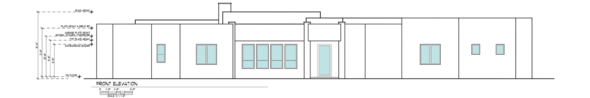 Front elevation drawing for The Pinnacle